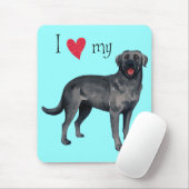 Ik hou van mijn zwarte lab muismat (Met muis)