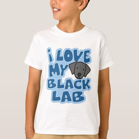 Ik hou van mijn zwarte lab T-Shirt (Voorkant)