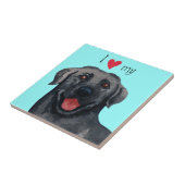 Ik hou van mijn zwarte lab tegeltje (Zijkant)