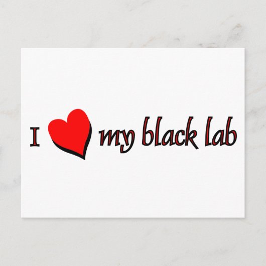 Ik hou van mijn zwarte labrador briefkaart (Voorkant)
