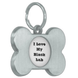 Ik hou van mijn zwarte labrador huisdieren naamplaatje