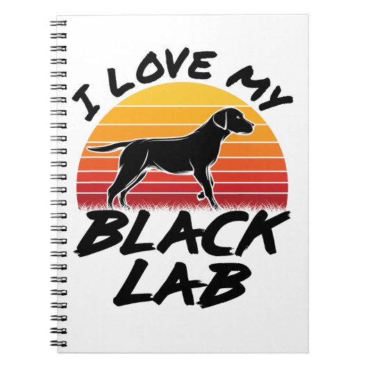 Ik hou van mijn zwarte labrador Retriever Notitieboek (Voorkant)