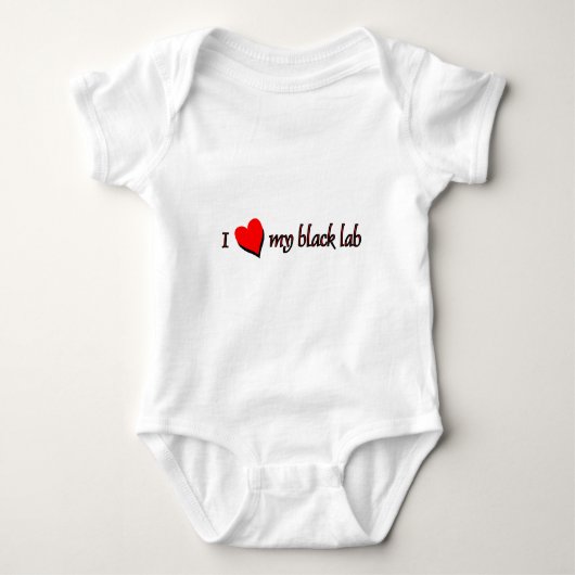 Ik hou van mijn zwarte labrador romper (Voorkant)