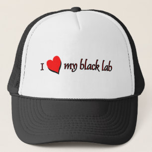 Ik hou van mijn zwarte labrador trucker pet