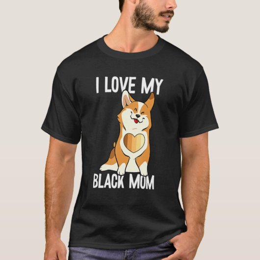 Ik hou van mijn zwarte mam Black History Mah Cute  T-shirt (Voorkant)