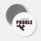 Ik hou van mijn zwarte poedel magneet (Voorkant / Achterkant)