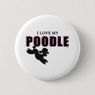 Ik hou van mijn zwarte poel ronde button 5,7 cm