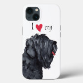 Ik hou van mijn zwarte Russische Terrier Case-Mate iPhone Case (Achterkant)