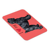 Ik hou van mijn zwarte Russische Terrier Magneet (Rechterzijde)