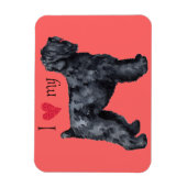 Ik hou van mijn zwarte Russische Terrier Magneet (Verticaal)