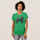 Ik hou van mijn zwarte Russische Terrier T-Shirt (Voorkant volledig)