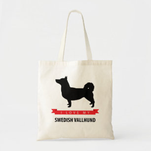 Ik hou van mijn Zweedse Canvas tas Vallhund