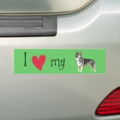 Ik hou van mijn Zweedse Vallhund Bumpersticker (Op auto)