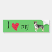 Ik hou van mijn Zweedse Vallhund Bumpersticker (Voorkant)