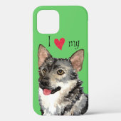 Ik hou van mijn Zweedse Vallhund Case-Mate iPhone Case (Achterkant)