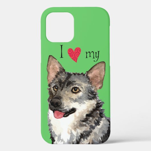 Ik hou van mijn Zweedse Vallhund Case-Mate iPhone Case (Achterkant)