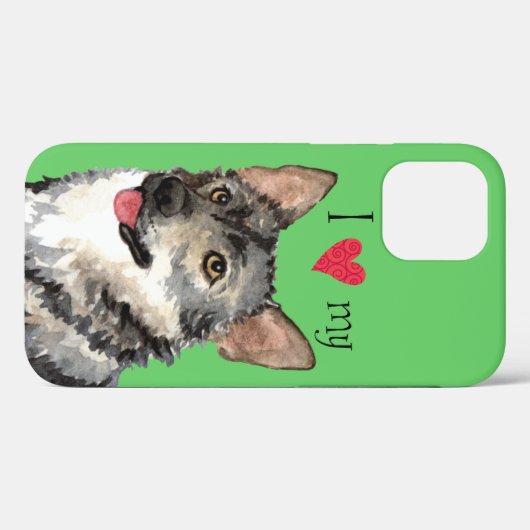 Ik hou van mijn Zweedse Vallhund Case-Mate iPhone Case (Achterkant (horizontaal))