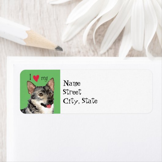 Ik hou van mijn Zweedse Vallhund Etiket (Insitu)