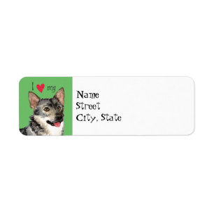 Ik hou van mijn Zweedse Vallhund Etiket
