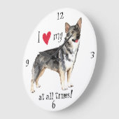 Ik hou van mijn Zweedse Vallhund Grote Klok (Hoek)