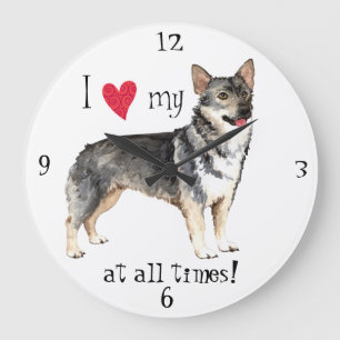 Ik hou van mijn Zweedse Vallhund Grote Klok
