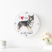 Ik hou van mijn Zweedse Vallhund Grote Klok (Huis)