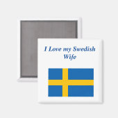 Ik hou van mijn Zweedse vrouw Magneet (Voorkant / Achterkant)