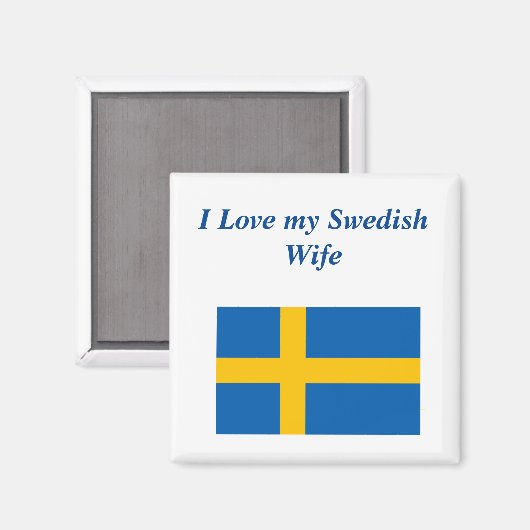 Ik hou van mijn Zweedse vrouw Magneet (Voorkant / Achterkant)