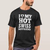 Ik hou van mijn Zwitserse vriend Zwitserland T-shirt (Voorkant)