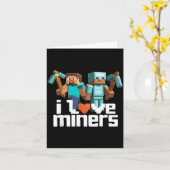 Ik hou van mijnwerkers Funny Mining Gamer Xel Ckax Kaart (Gele Bloem)