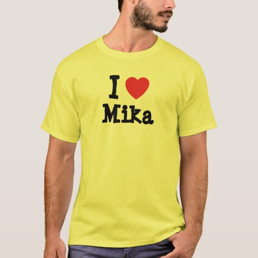 Ik hou van Mika hart T-Shirt (Voorkant)