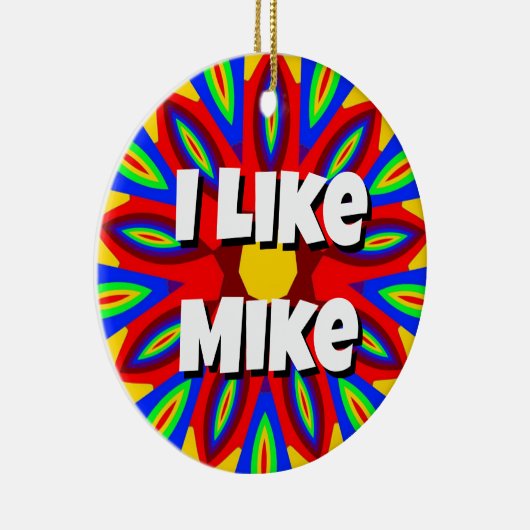 Ik hou van Mike Keramisch Ornament (Rechts)