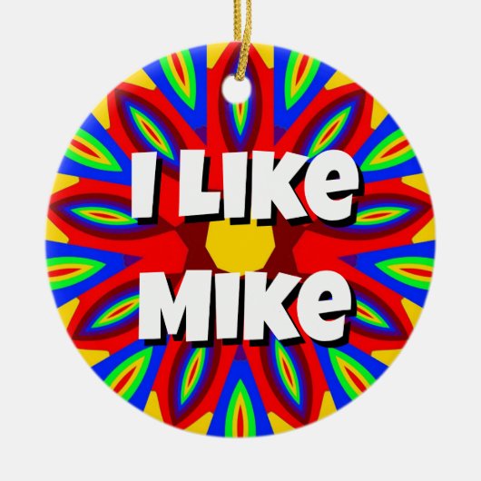 Ik hou van Mike Keramisch Ornament (Voorkant)