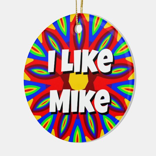 Ik hou van Mike Keramisch Ornament (Links)