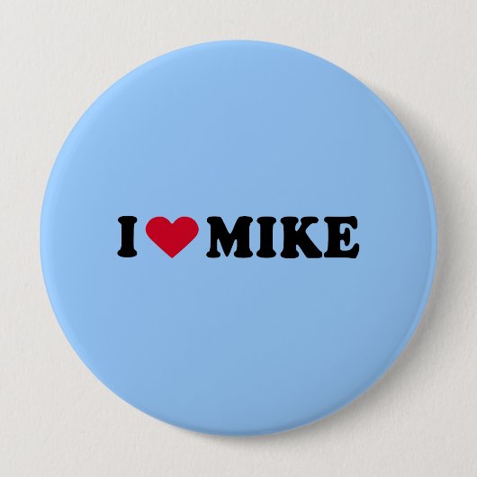 Ik hou van MIKE Ronde Button 4,0 Cm (Voorkant)