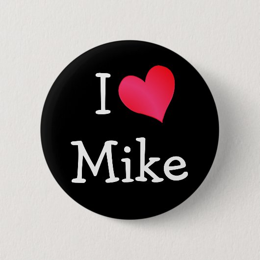 Ik hou van Mike Ronde Button 5,7 Cm (Voorkant)