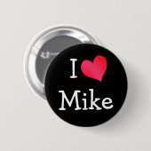 Ik hou van Mike Ronde Button 5,7 Cm (Voorkant /achterkant)