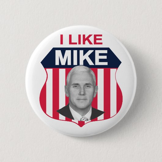 Ik hou van Mike Shield Ronde Button 5,7 Cm (Voorkant)