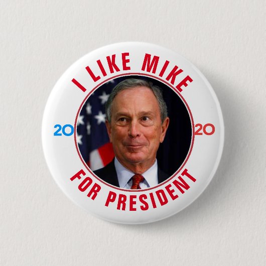 Ik hou van Mike voor president 2020 Ronde Button 5,7 Cm (Voorkant)