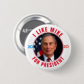 Ik hou van Mike voor president 2020 Ronde Button 5,7 Cm (Voorkant /achterkant)