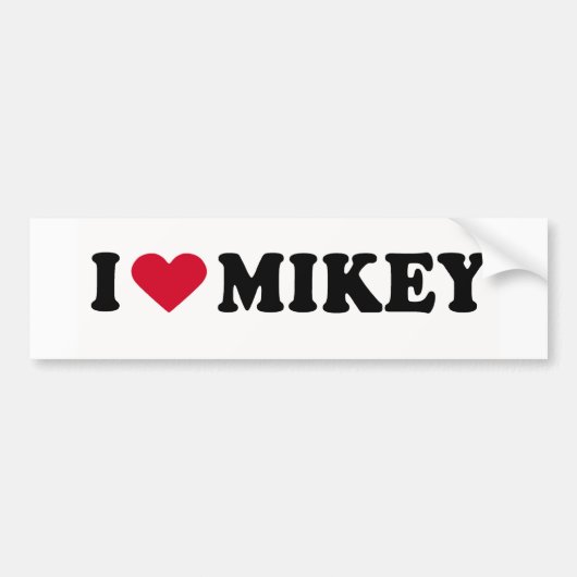 IK HOU VAN MIKEY BUMPERSTICKER (Voorkant)