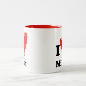 Ik hou van Milaan Tweekleurige Koffiemok (Center)