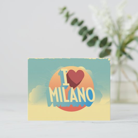 Ik hou van Milano Briefkaart (Staand voorkant)