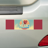 Ik hou van Milano Bumpersticker (Op auto)