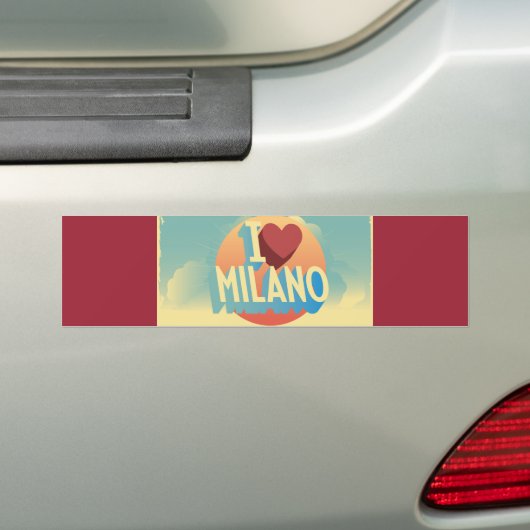 Ik hou van Milano Bumpersticker (Op auto)