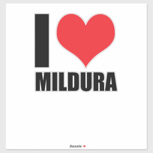 Ik hou van Mildura Sticker (Vel)