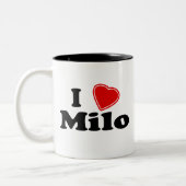 Ik hou van Milo Tweekleurige Koffiemok (Links)