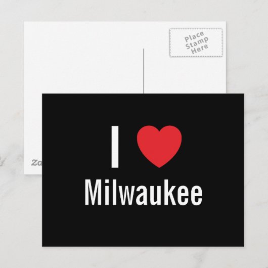 Ik hou van Milwaukee Briefkaart (Voorkant / Achterkant)