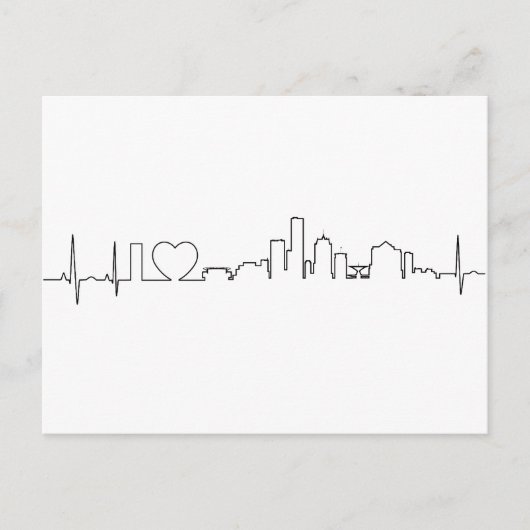 Ik hou van Milwaukee in een buitengewone ecg stijl Briefkaart (Voorkant)
