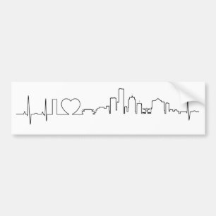 Ik hou van Milwaukee in een buitengewone ecg stijl Bumpersticker